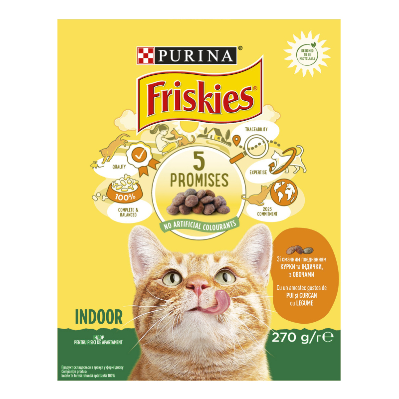 Корм Фріскіс дк 270г Indoor кур-овоч-тр