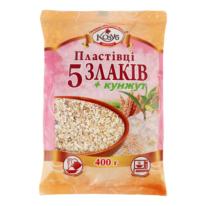 Пластівці Козуб Продукт 400г 5 Злак кунж