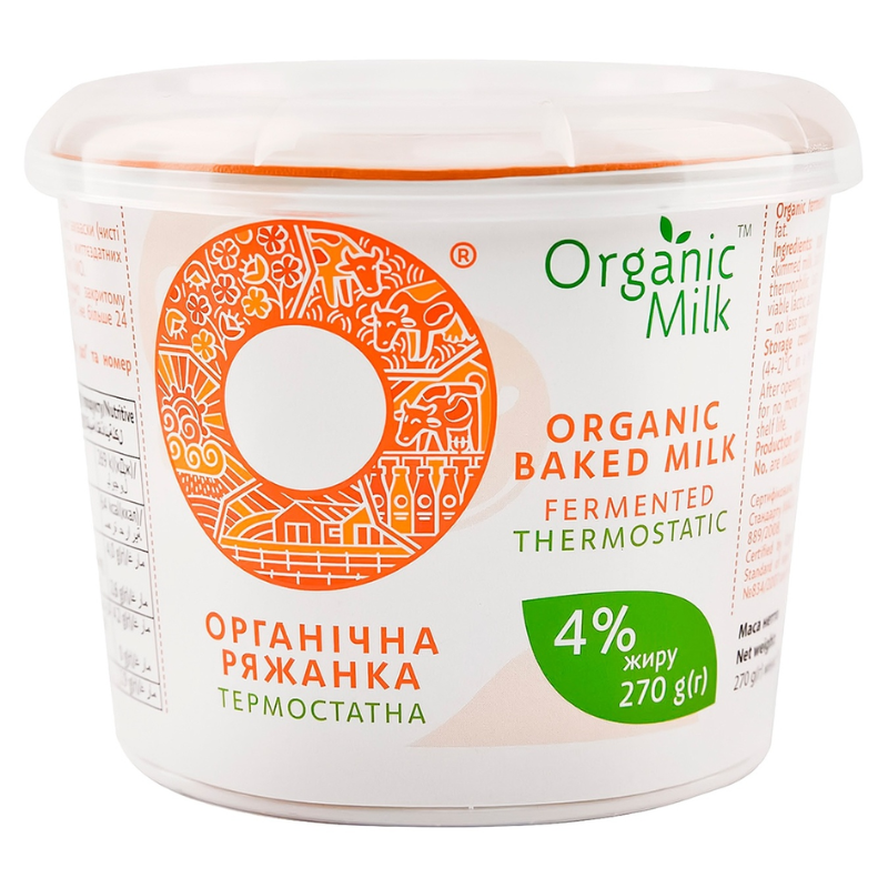 Ряжанка Organic Milk 4% 270г Органічна