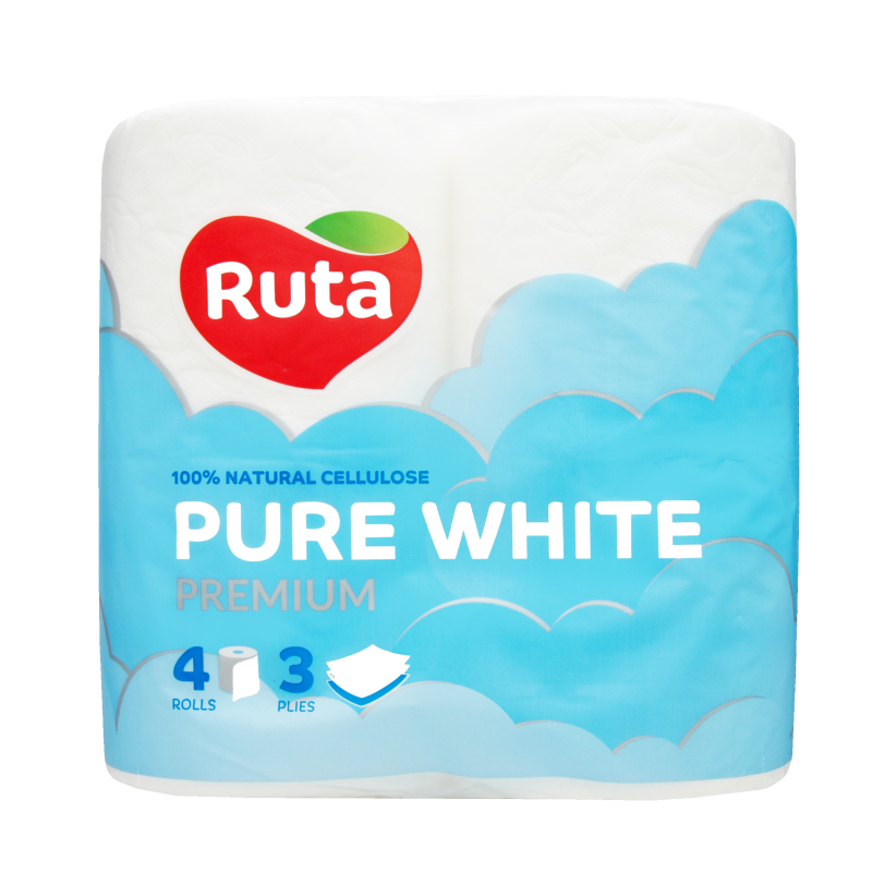 Папір туалетний Ruta 4шт Pure White