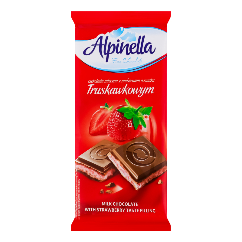 Шоколад Alpinella 100г Полуниця