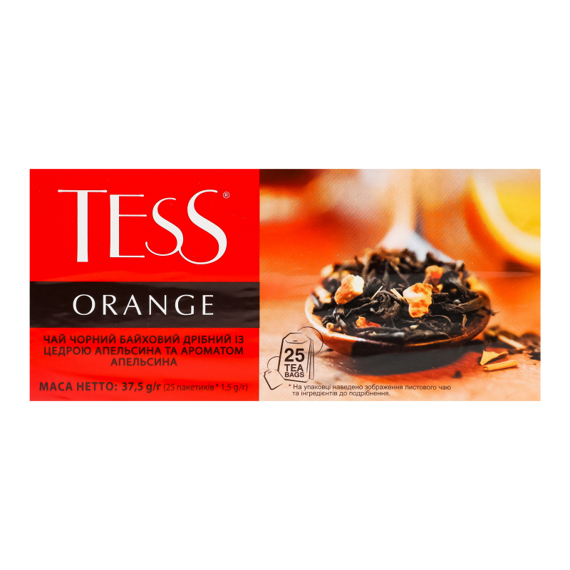 Чай чорн Тесс 1,5г*25шт Orange