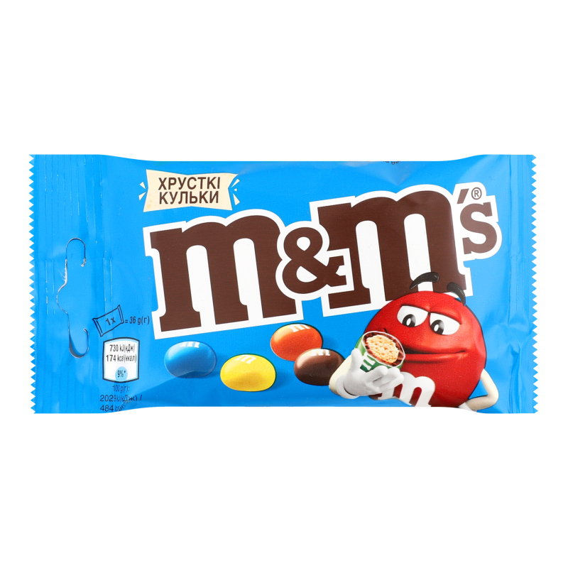 Драже М&М 36г З рис кульками Мол шок