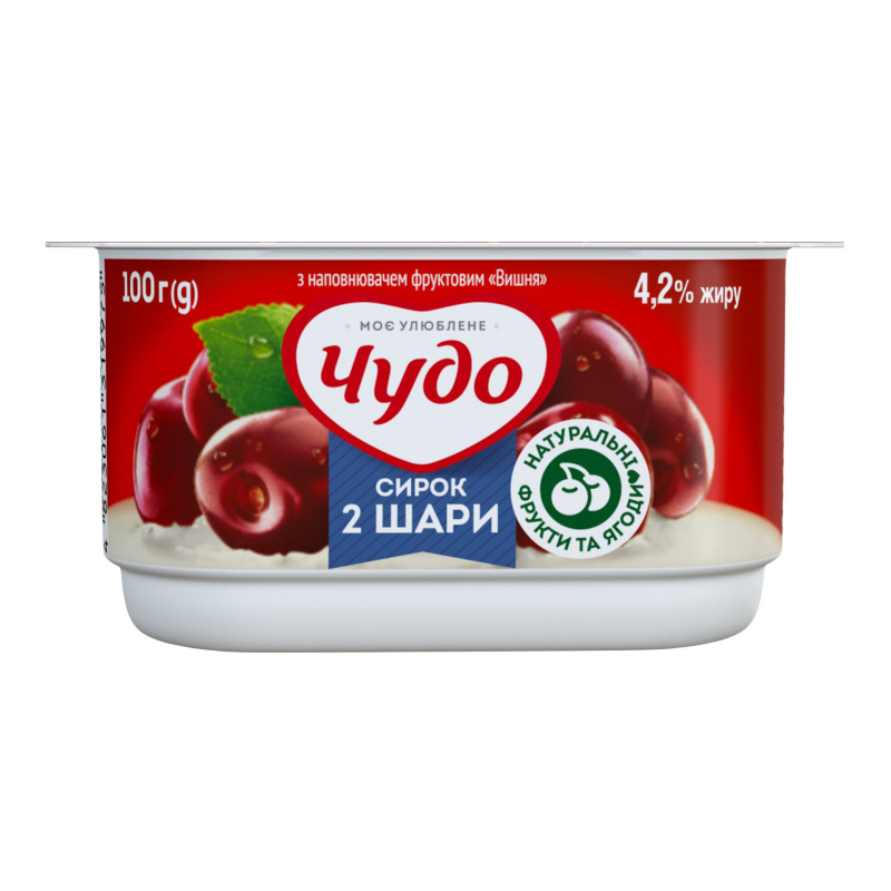 Сирок Чудо 4,2% 100г Вишня ванноч