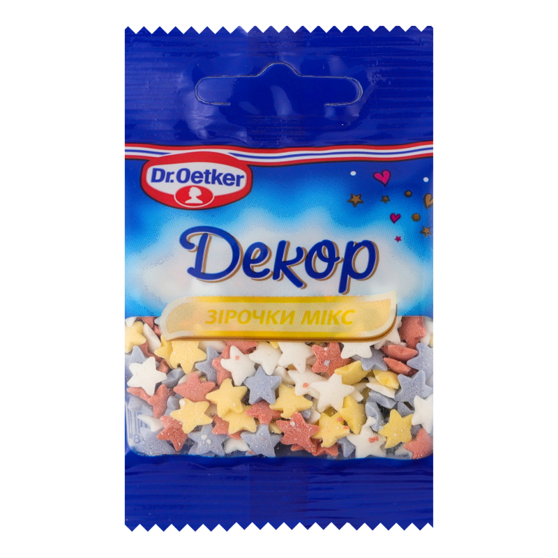 Посипка Dr.Oetker 10г зірочки мікс