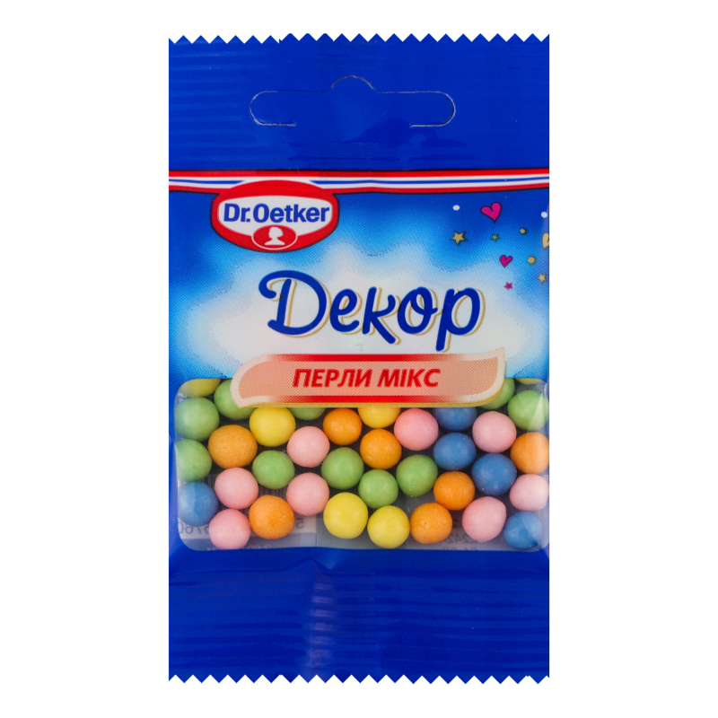 Посипка Dr.Oetker 10г перли мікс