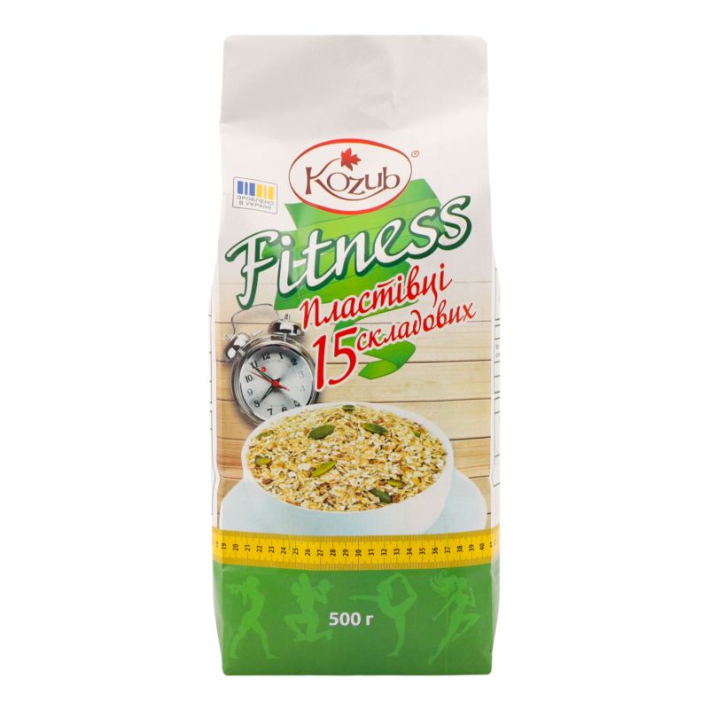 Пластівці КозубПродукт 500г Фітнес 15скл