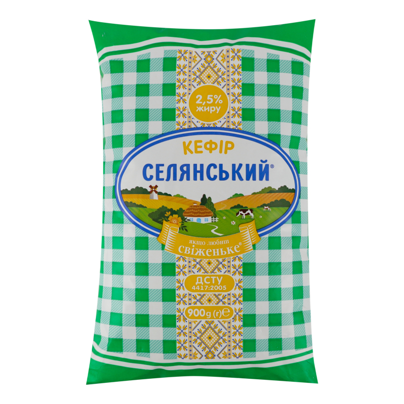 Кефір Селянський 2,5% 900г пл