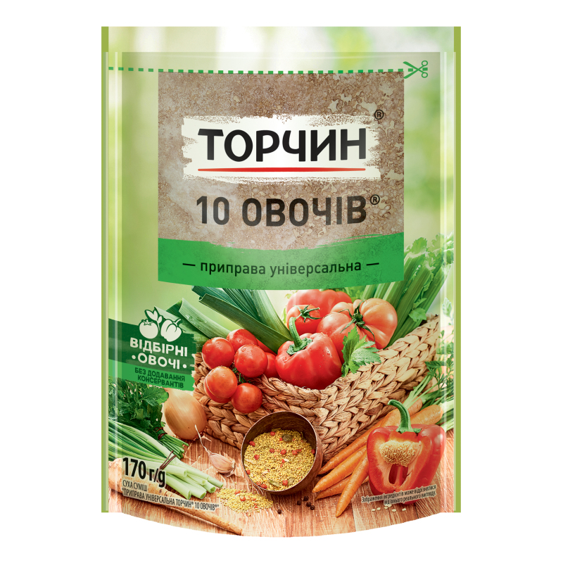 Приправа Торчин 170г 10 овочів