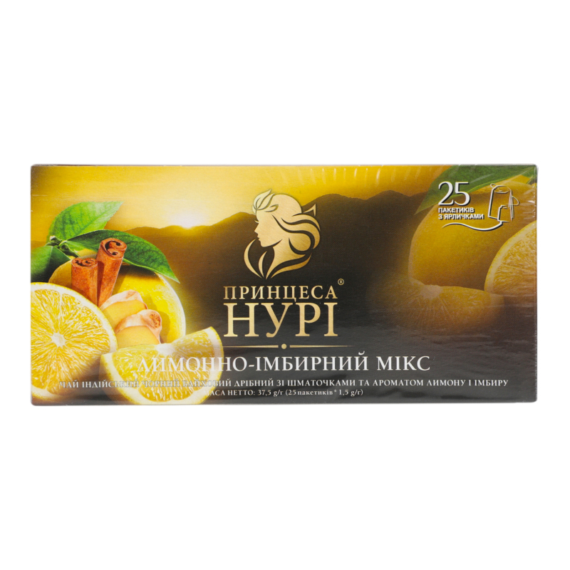 Чай Принцеса Нурі 25шт*1,5г Лимон Імбир