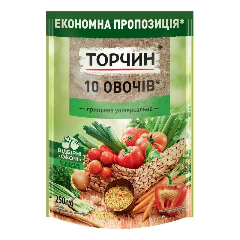 Приправа Торчин 250г 10 овочів