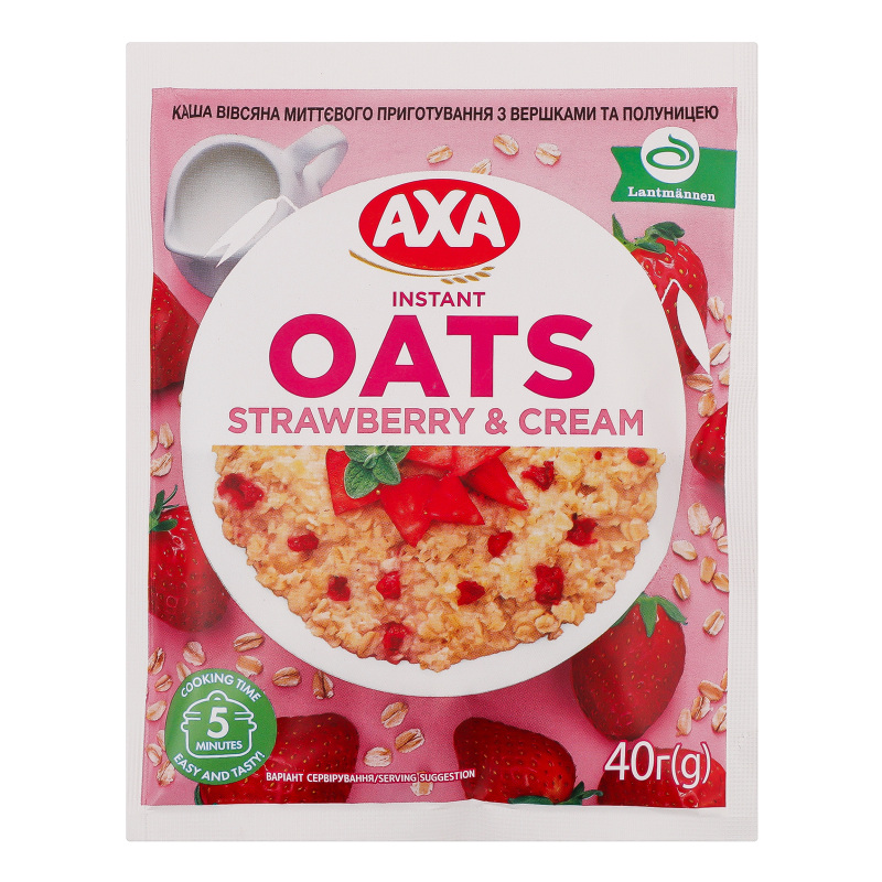 Каша АХА 40г вівсяна полуницею вершками