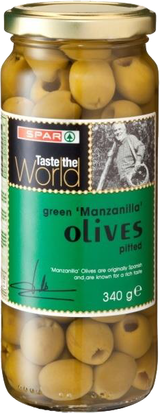 Оливки SPAR 340г зелені б/к