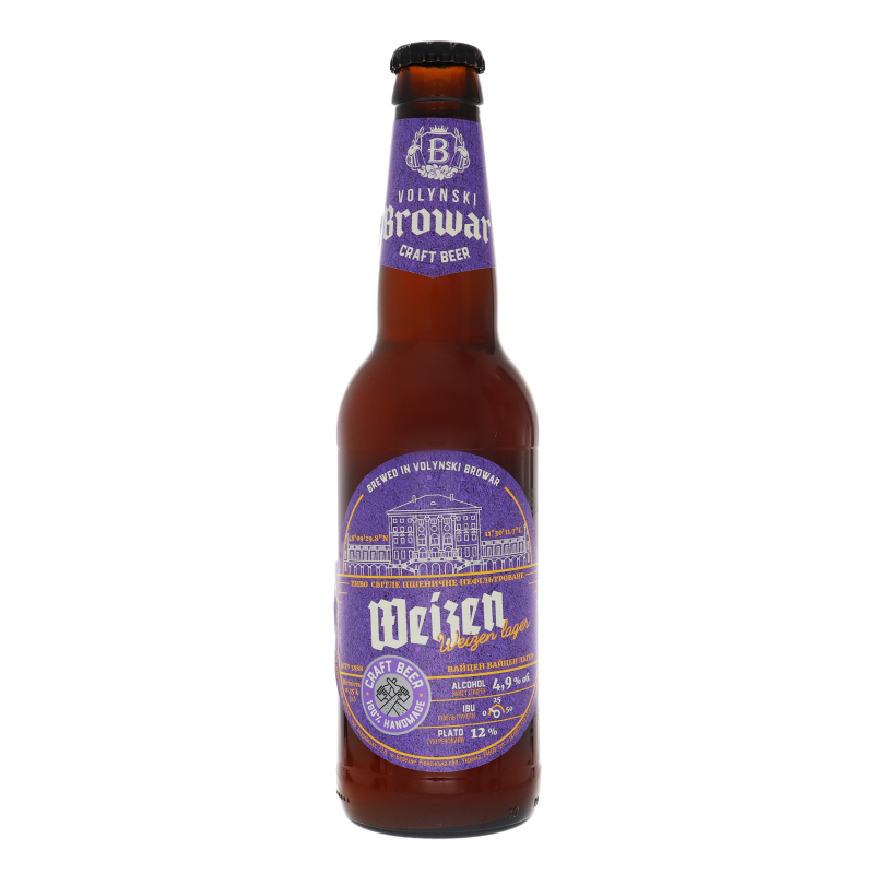 Пиво Волинський Бровар 0,35л Weizen 4,9%