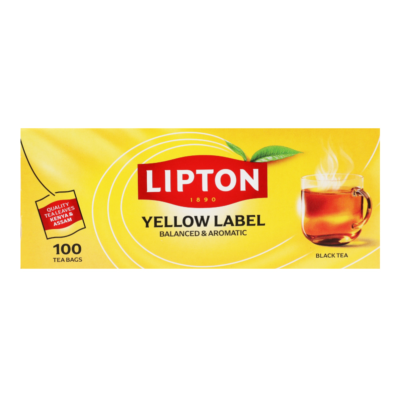 Чай Lipton 100шт*2г чор Yellow Label