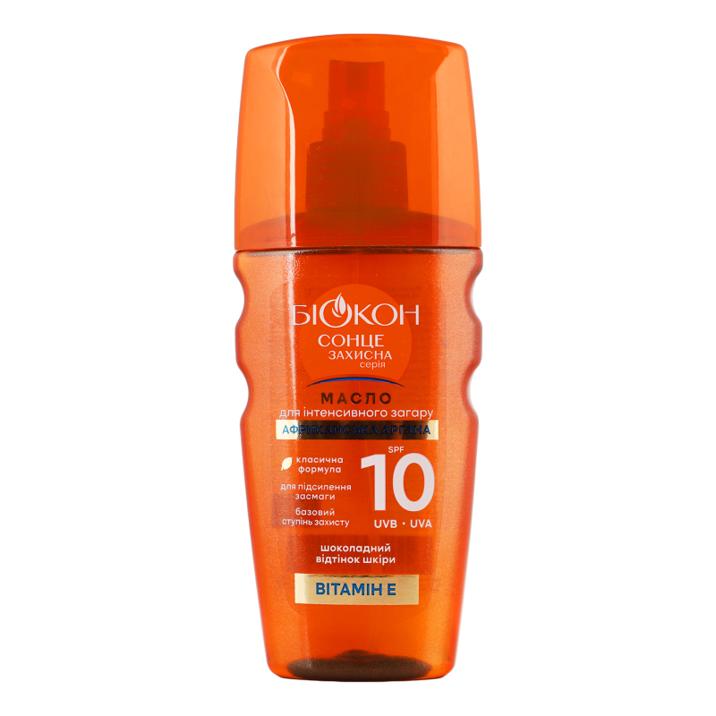 Масло Біокон 160мл SPF10 д/інтен засмаги