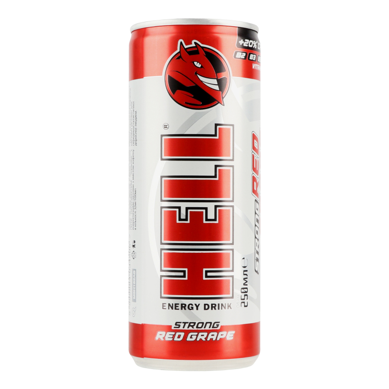 Напій енерг HELL б/а газ 250млЧерв виног