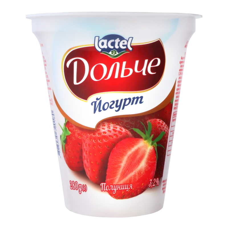 Йогурт Дольче 3,2% 280г Полуниця ст