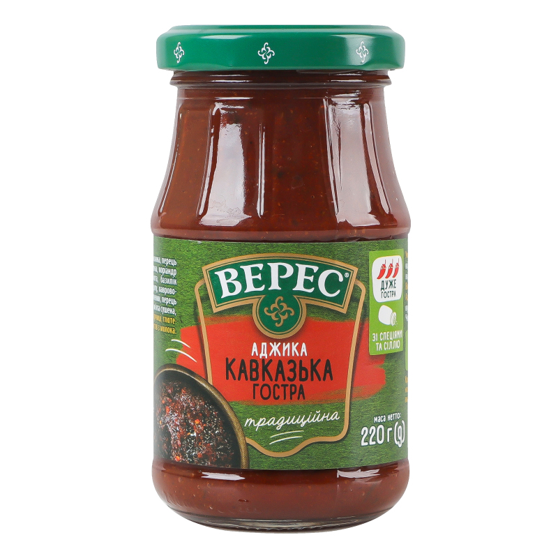 Аджика Верес 220г Кавказька гостра с/б