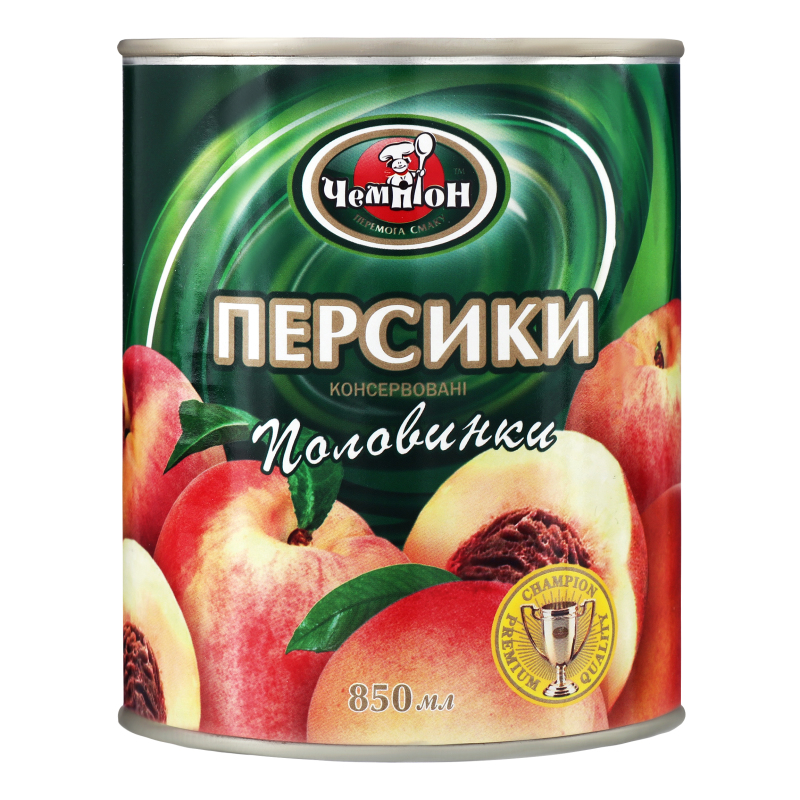Консерва сол Чемпіон 850г Персики полов