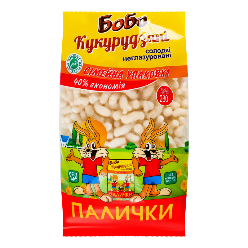 Палички кукурудзяні Бобо 280г Сімейні