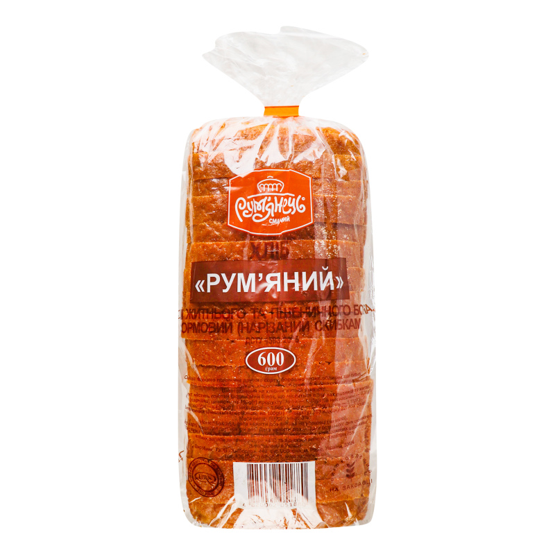 Хліб Румянець 600г Румяний житньо-пш різ