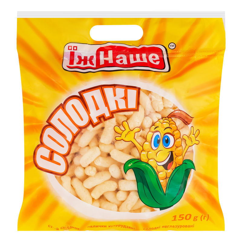 Палички кукурудзяні Їж Наше 150г Солодкі