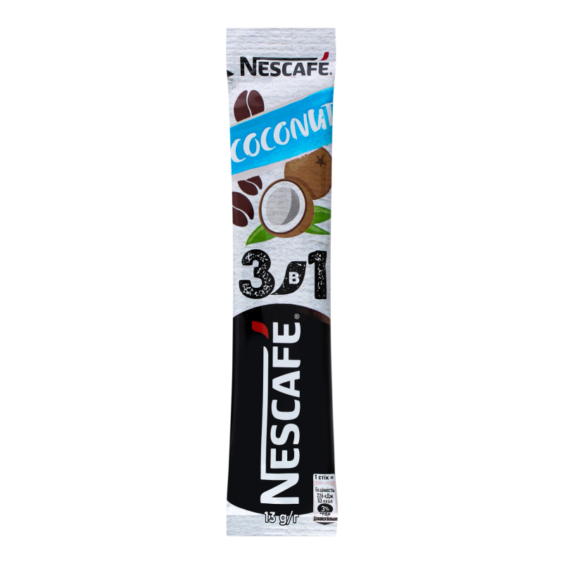 Напій кавовий Nescafe 3в1 13г Коконат