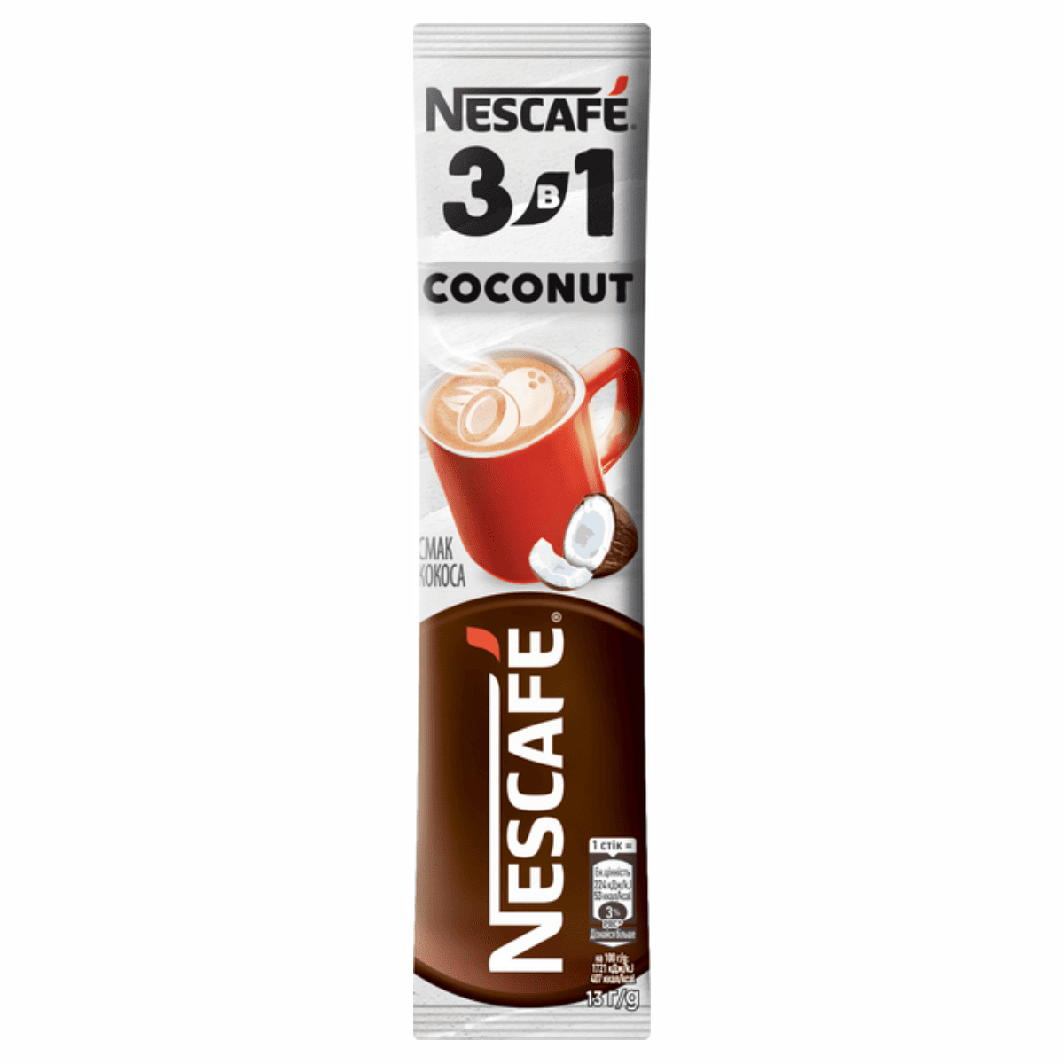 Напій кавовий Nescafe 3в1 13г Коконат