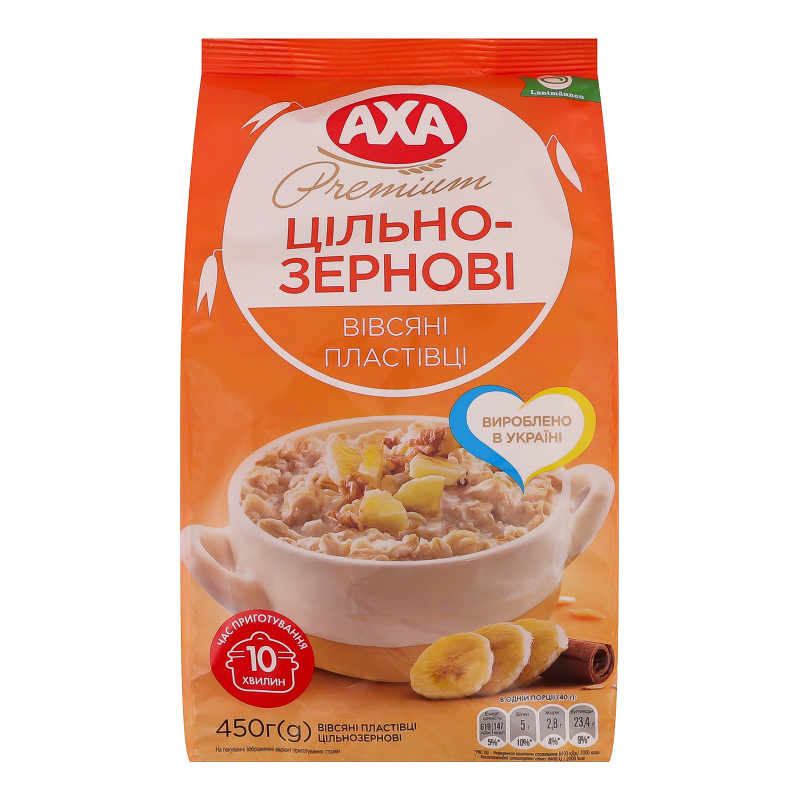 Пластівці АХА 450г Вівсяні цільнозернові