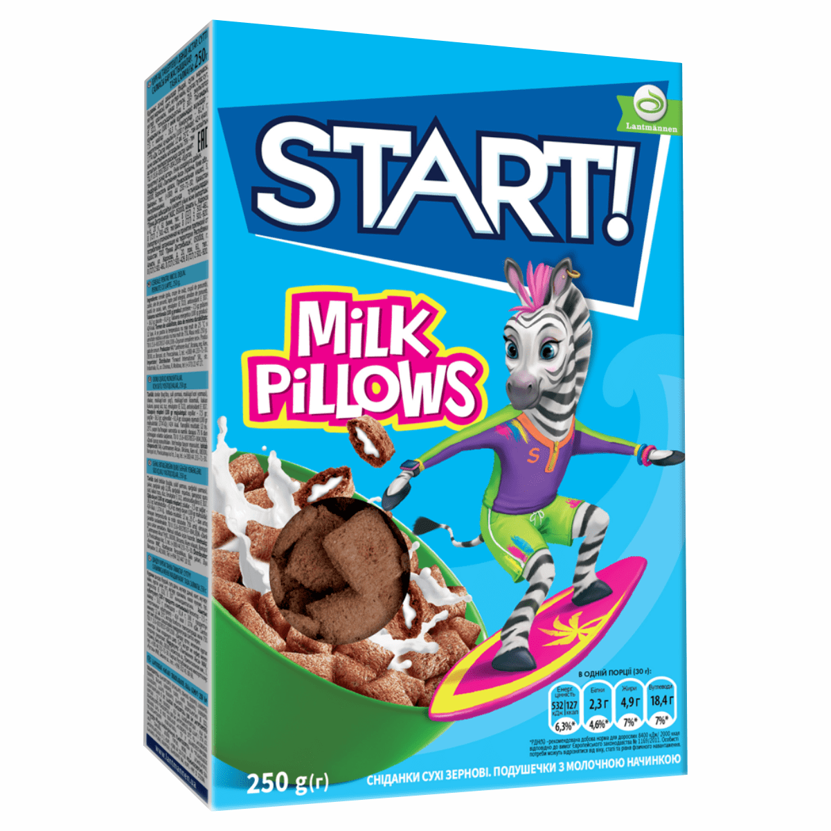 Подушечки Start 250г молочні