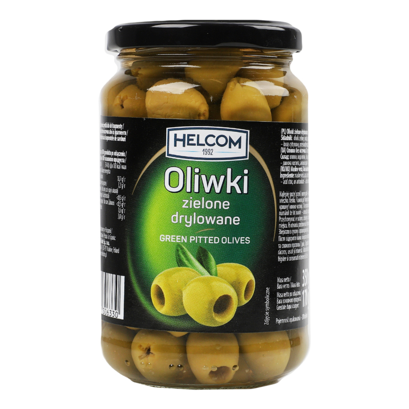 Оливки Helcom 345г зелені б/к