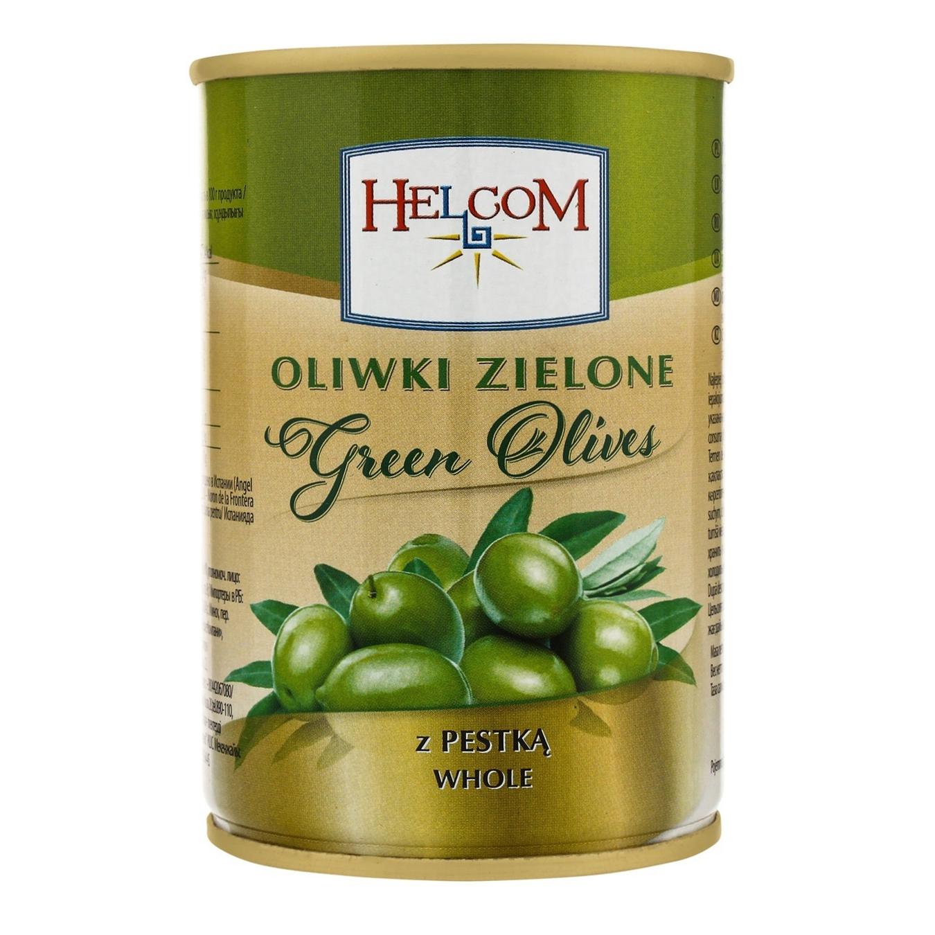 Оливки Helcom 300г зелені з/к