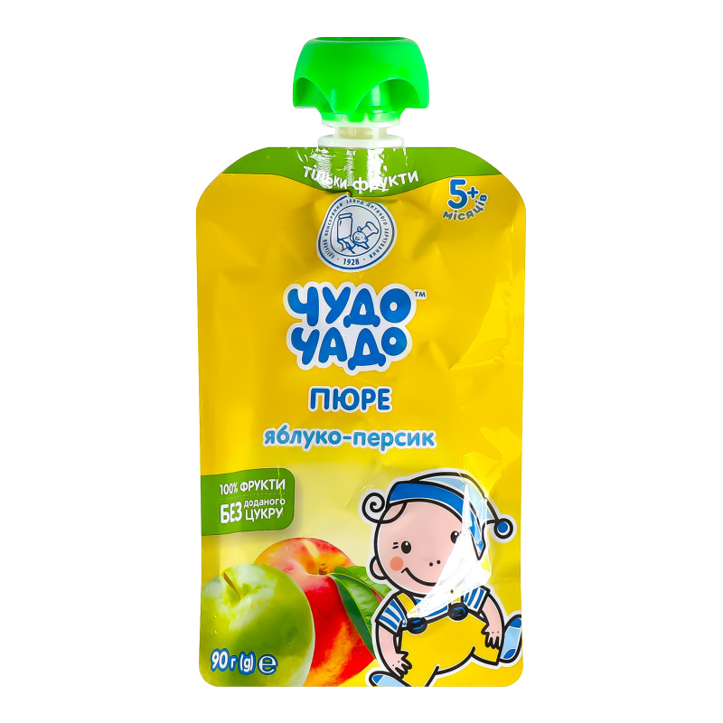ДХ ЧудоЧадо Пюре 90г Яблуко-персик