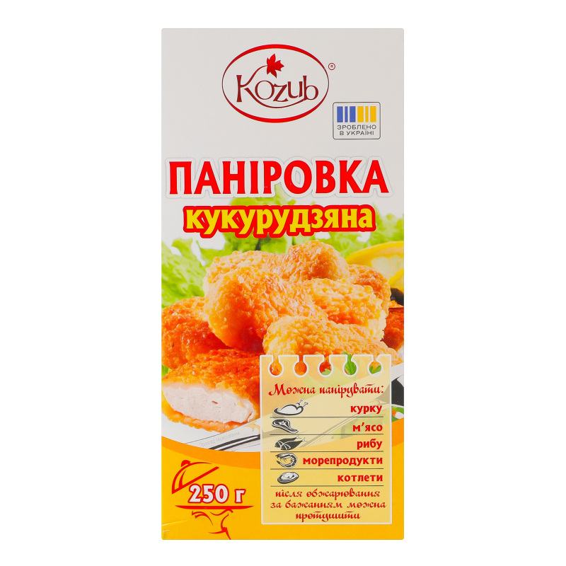 Приправа КозубПродукт 250г Панір кукуруд