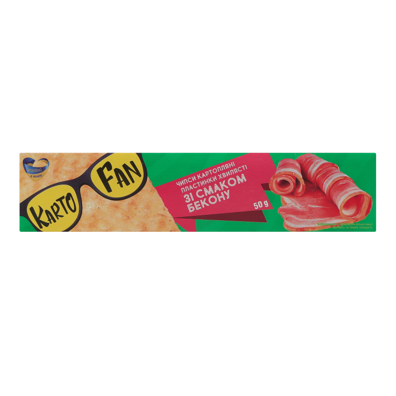 Чипси KartoFan 50г Бекон хвилясті
