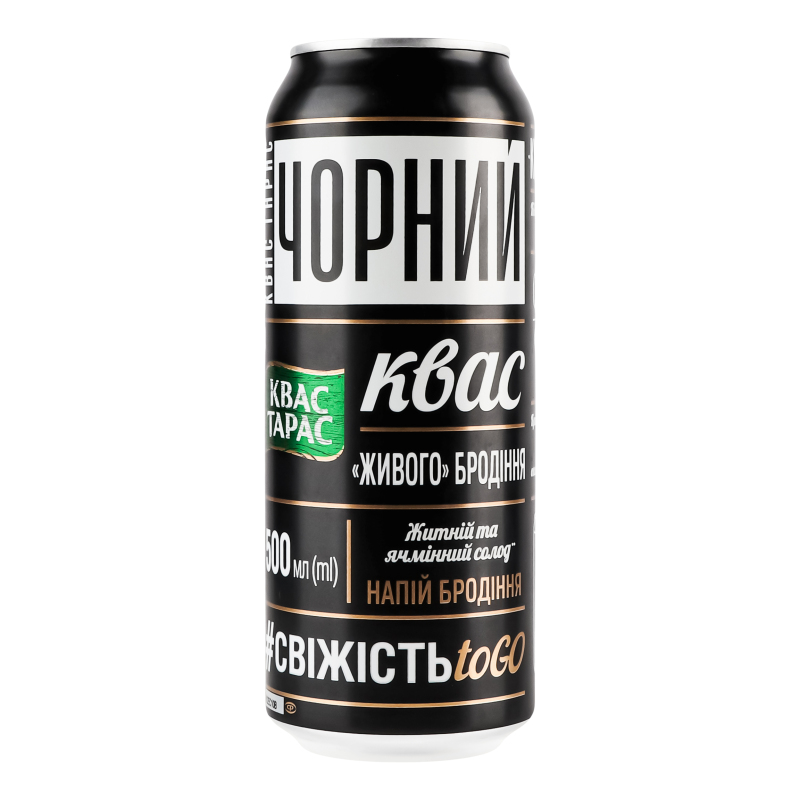 Квас Тарас 0,5л Хлібний чорний ж/б