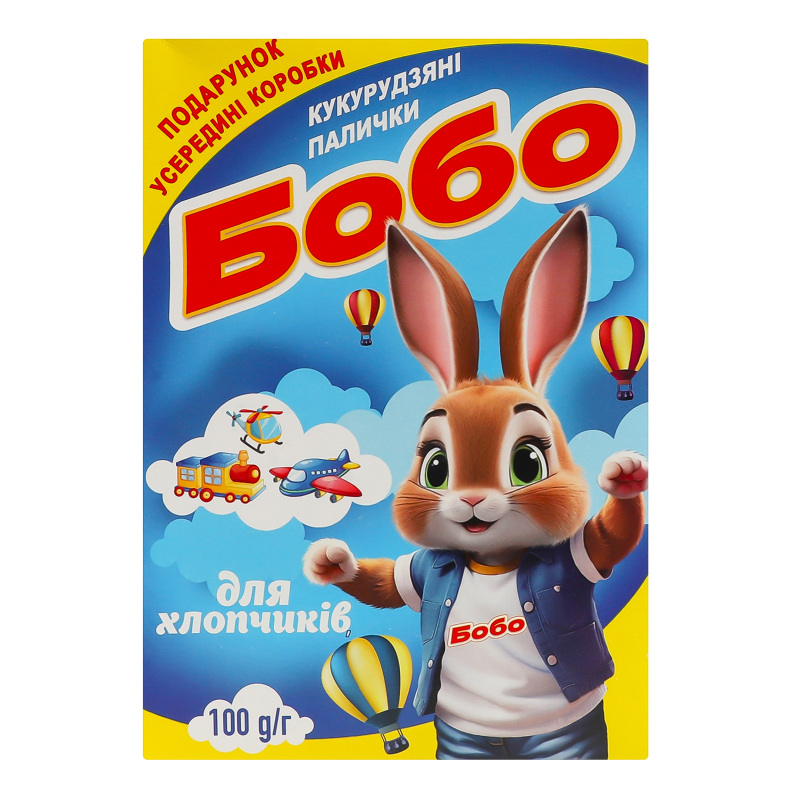 Палички кукурудз Бобо 100г для хлопчиків