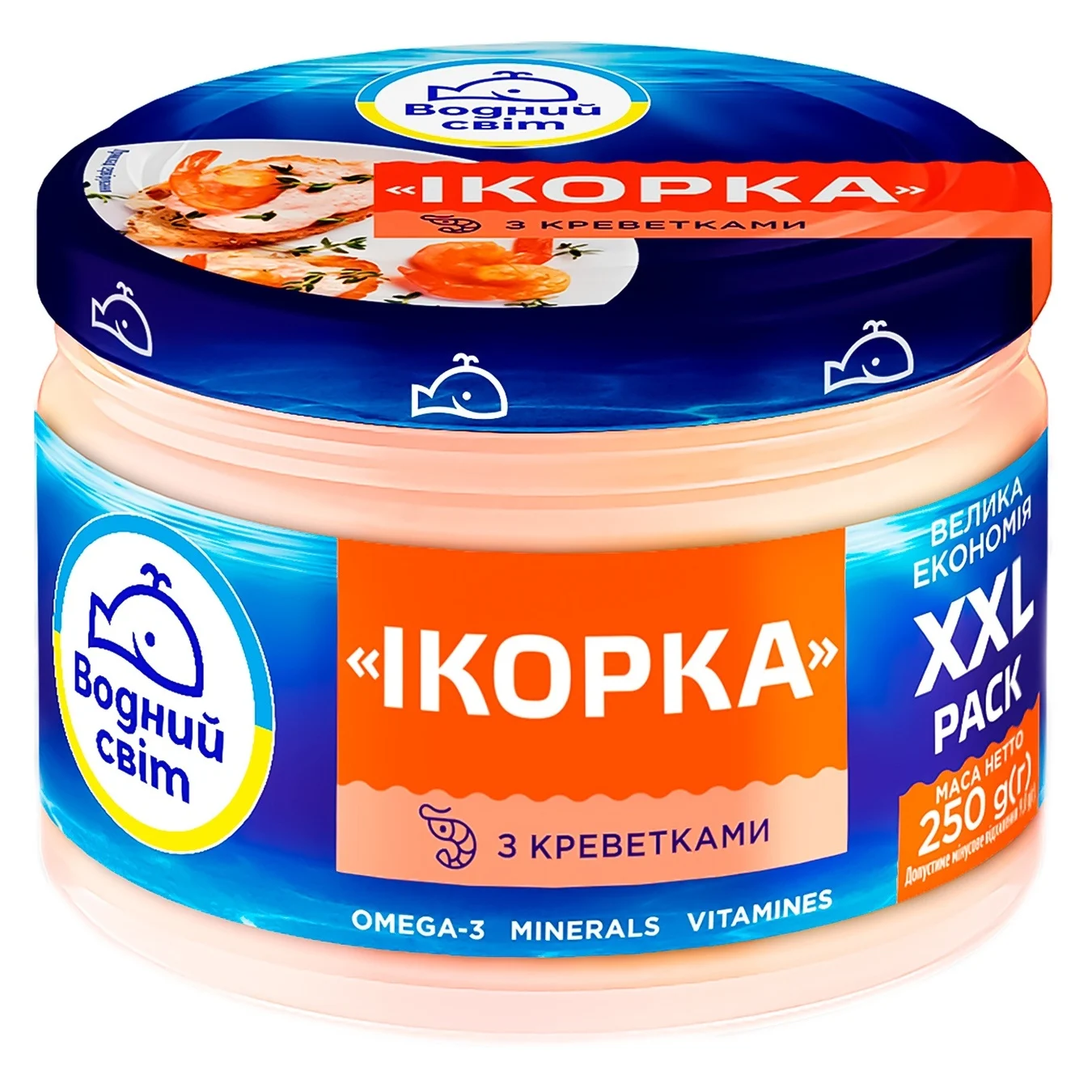 Паста ВоднСвіт 250гІкорка Мойв з креветк