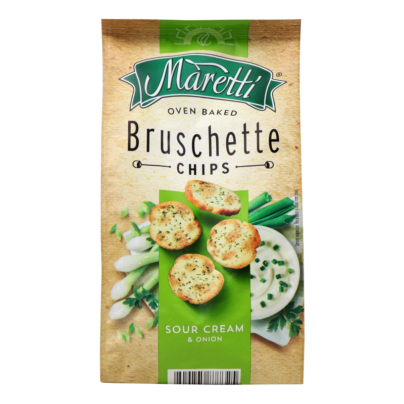 Брускети Maretti 70г Сметана і цибуля