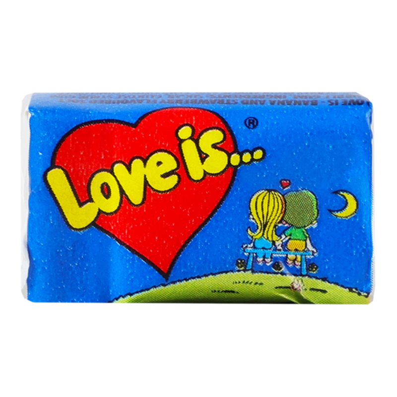 Жув гумка Love is 4,2г Банан-Полуниця