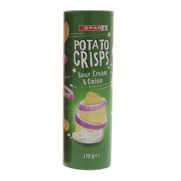 Чипси SPAR 170г Сметана-цибуля