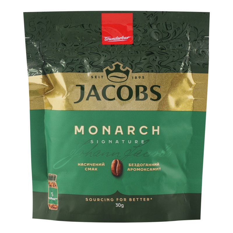 Кава Jacobs Монарх 30г економ пакет розч