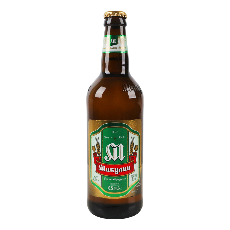 Пиво Микулин 0,5л світле 4,3%