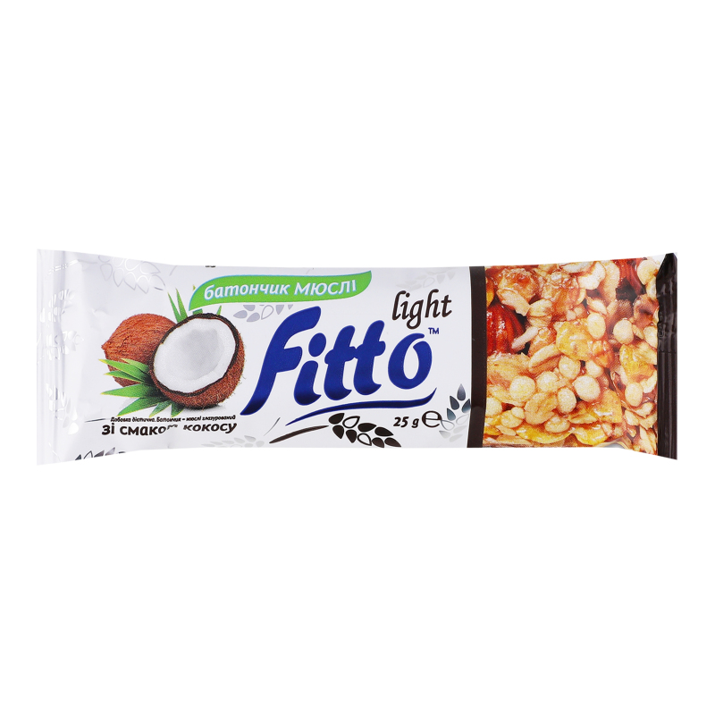 Батончик-мюслі Fitto light 25 г Кокос