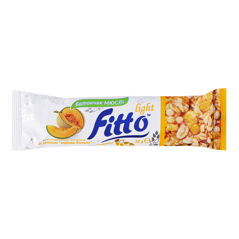 Батончик-мюслі Fitto light 25г Мед диня