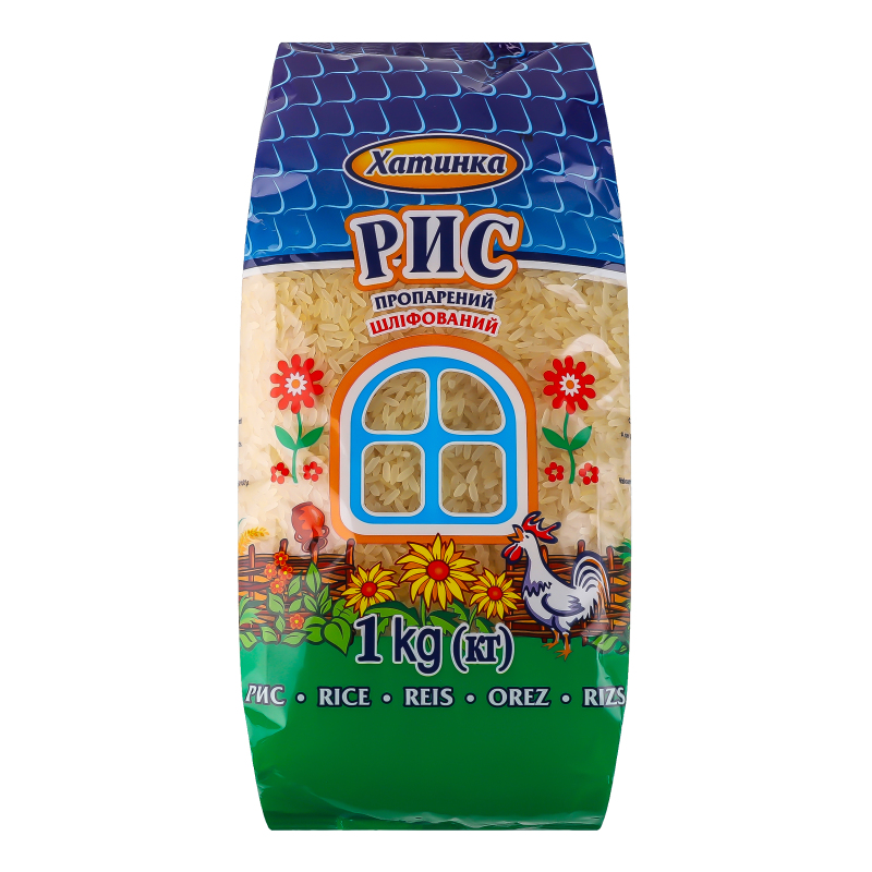 Крупа Хатинка 1кг Рис пропарений