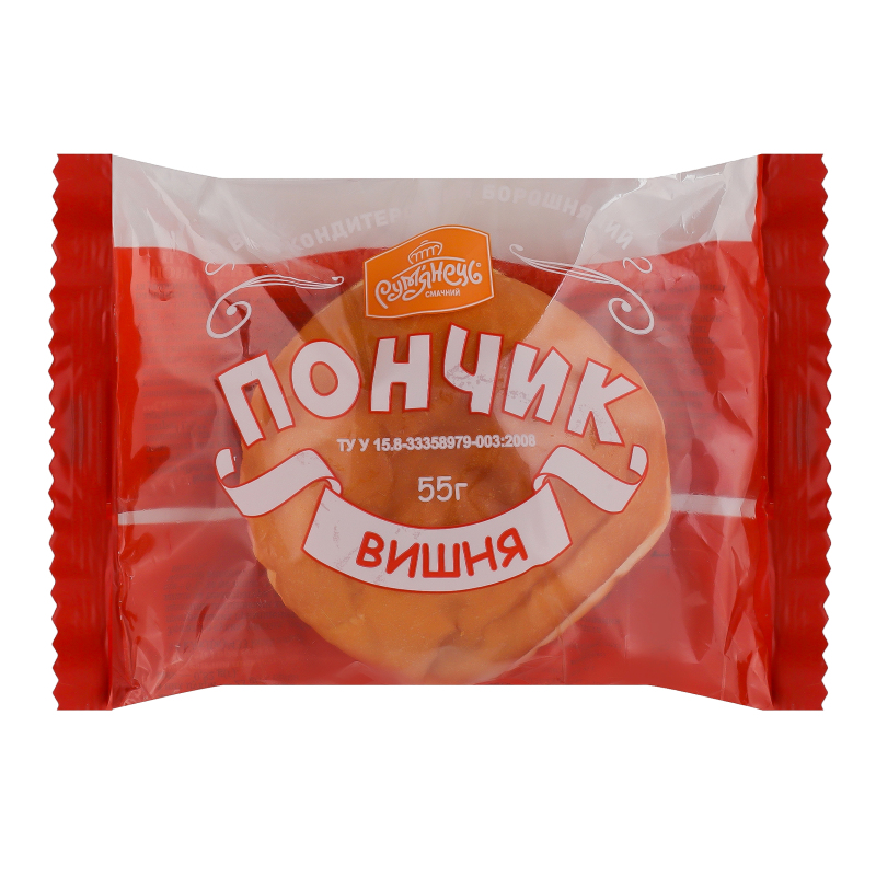 Пончик Румянець 55г Вишневий джем