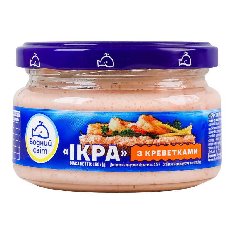 Ікра Водний Світ 160г мойви креветка