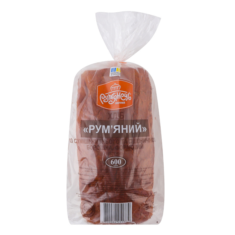 Хліб Румянець 600г Румяний ж-пш формов